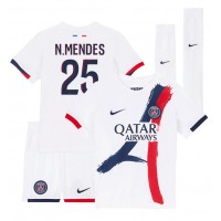 Paris Saint-Germain Nuno Mendes #25 Udebanesæt Børn 2025-26 Kortærmet (+ Korte bukser)